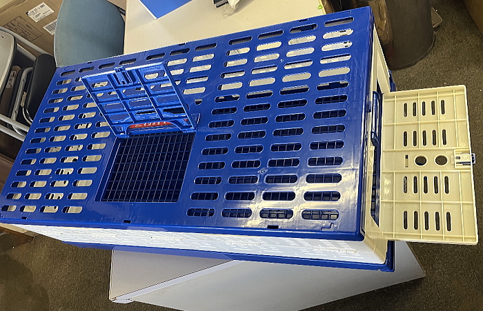 プラスチック・カゴ青 10羽用 7800円