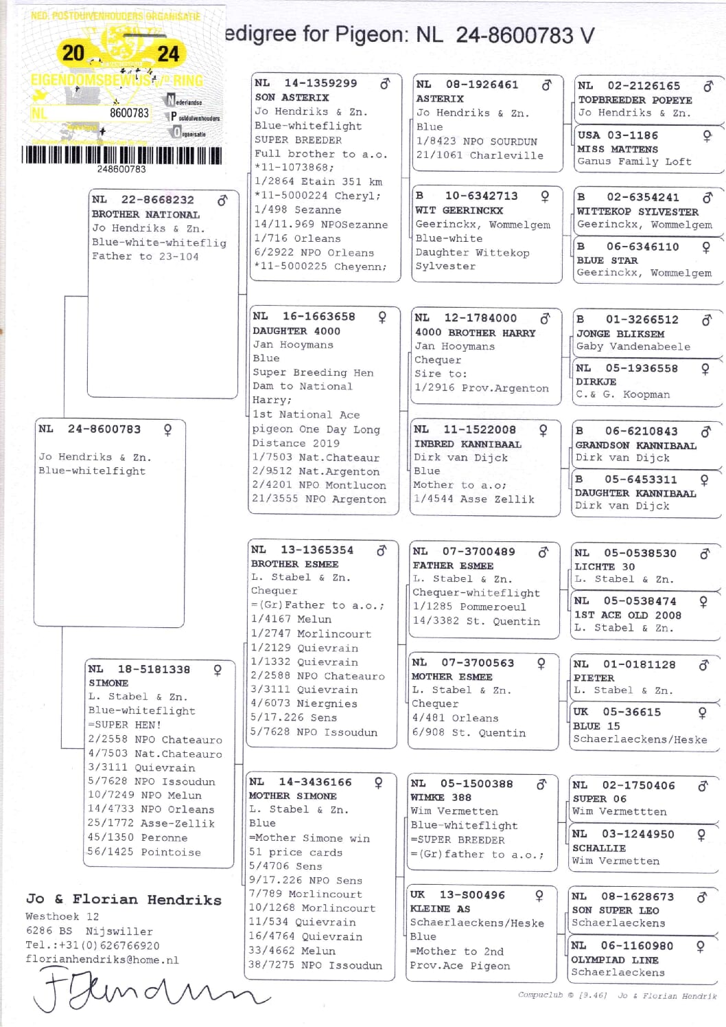 ヘンドリックス NL 8600783-24 - 画像 (2)